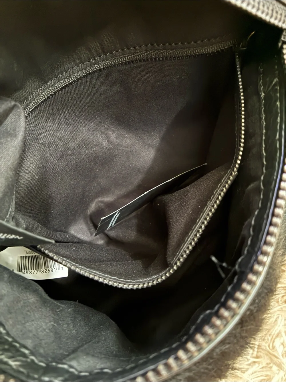 Marc By Marc Jacobs Black Leather Label on Real Lamb Fur
